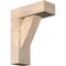 Ekena Millwork Traditional Block Smooth Bracket w/ Offset Brace, Douglas Fir, 5 1/2"W x 14"D x 18"H BKT0604X14X18TRA05SDF - alternate 1